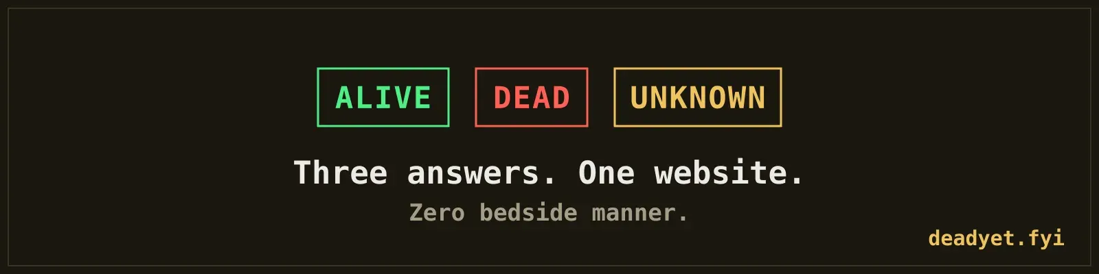 Three verdicts: YES, NO, UNKNOWN