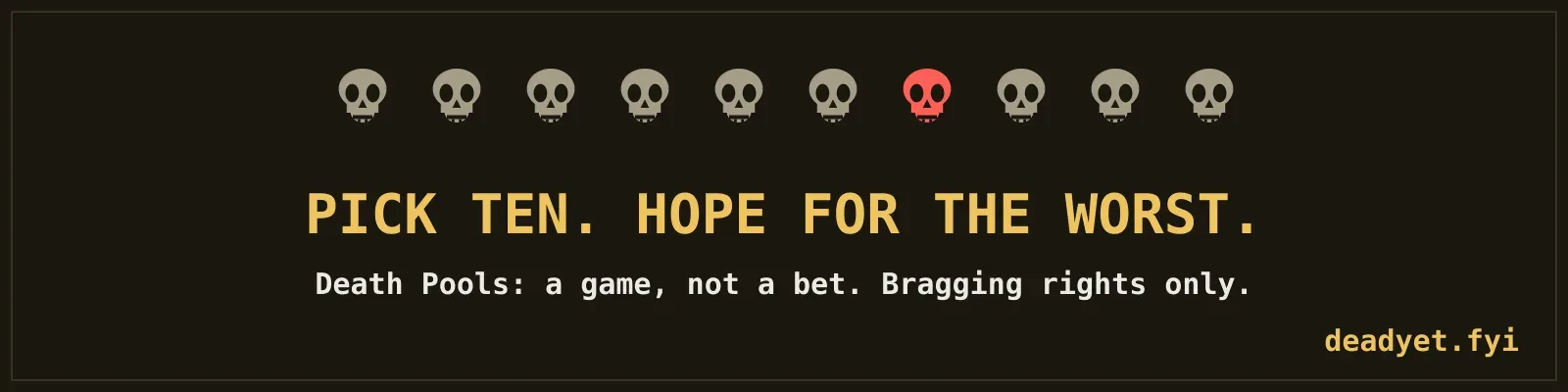A Death Pools ad