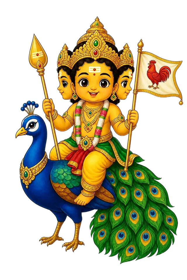 Kartikeya drawn as a toddler