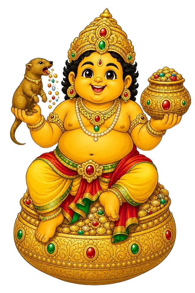 Kubera drawn as a toddler