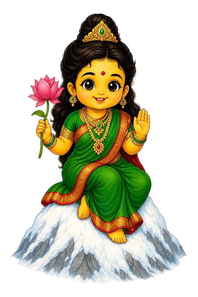 Parvati drawn as a toddler