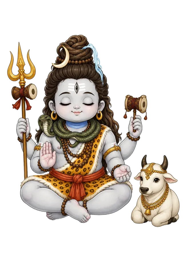 Shiva drawn as a toddler