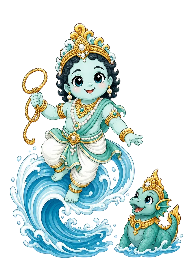 Varuna drawn as a toddler